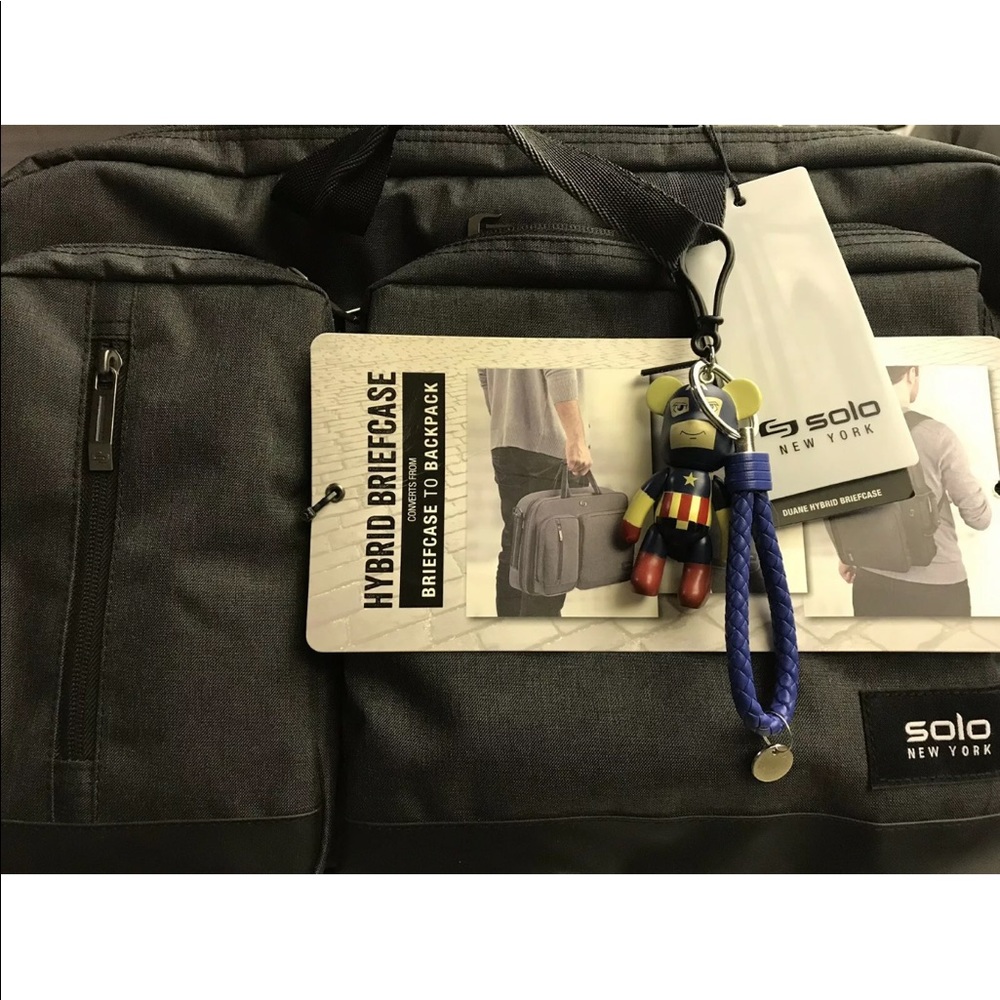 FREE Key Chain NWT DUANE HYBRID BRIEFCASE BACKPACK